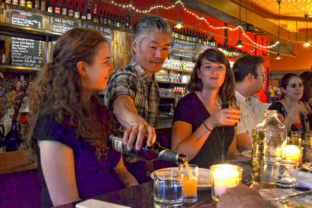 Sally Noble and Sonny Han co-own The Foundry in Northampton, one of many venues during Western Mass Beer Week. Hunter Styles Photo.
