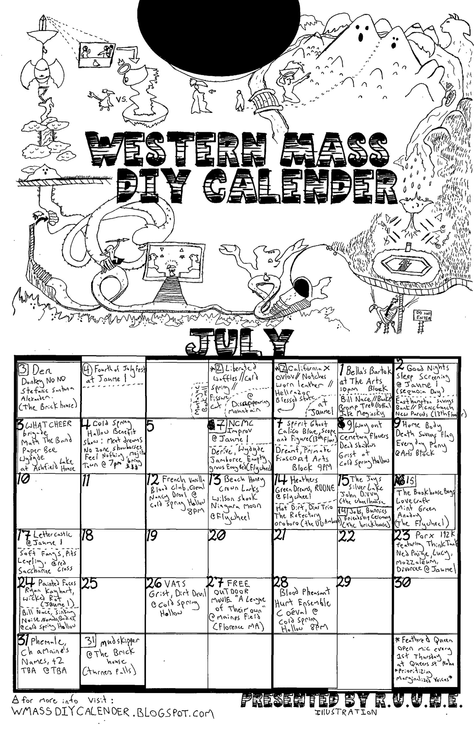 Basemental: Inside the Western Mass DIY Music Calendar