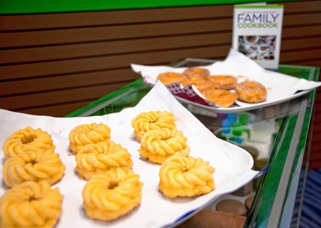 Gazette Staff/Andrew Whitaker—Andrew J. Whitaker/Gazette StaffHomemade doughnuts made with CBD, a compound in cannabis, are shown on the counter Wednesday, August 11, at Potco at 522 Sumner in Springfield.