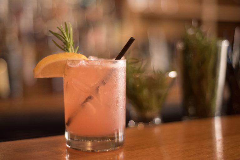 Cocktail of the Month Club Cranberry Cinnamon Whiskey Sour at Osteria