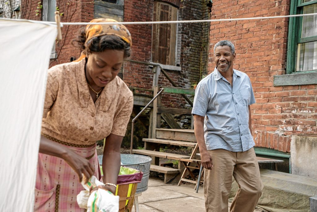 Denzel Washington plays Troy Maxson and Viola Davis plays Rose Maxson in Fences from Paramount Pictures. Directed by Denzel Washington from a screenplay by August Wilson.