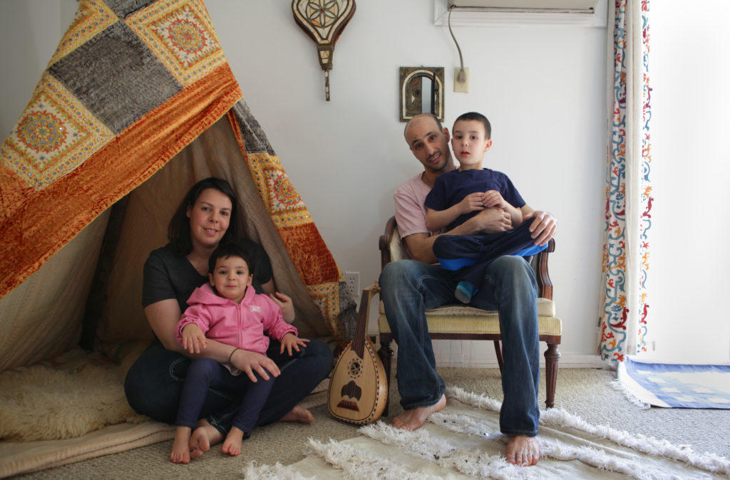 Northampton resident Adil Elkalai and his family. Amanda Herman photo
