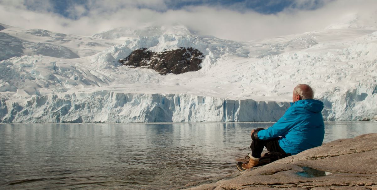 On Screens: Antarctica Ice and Sky