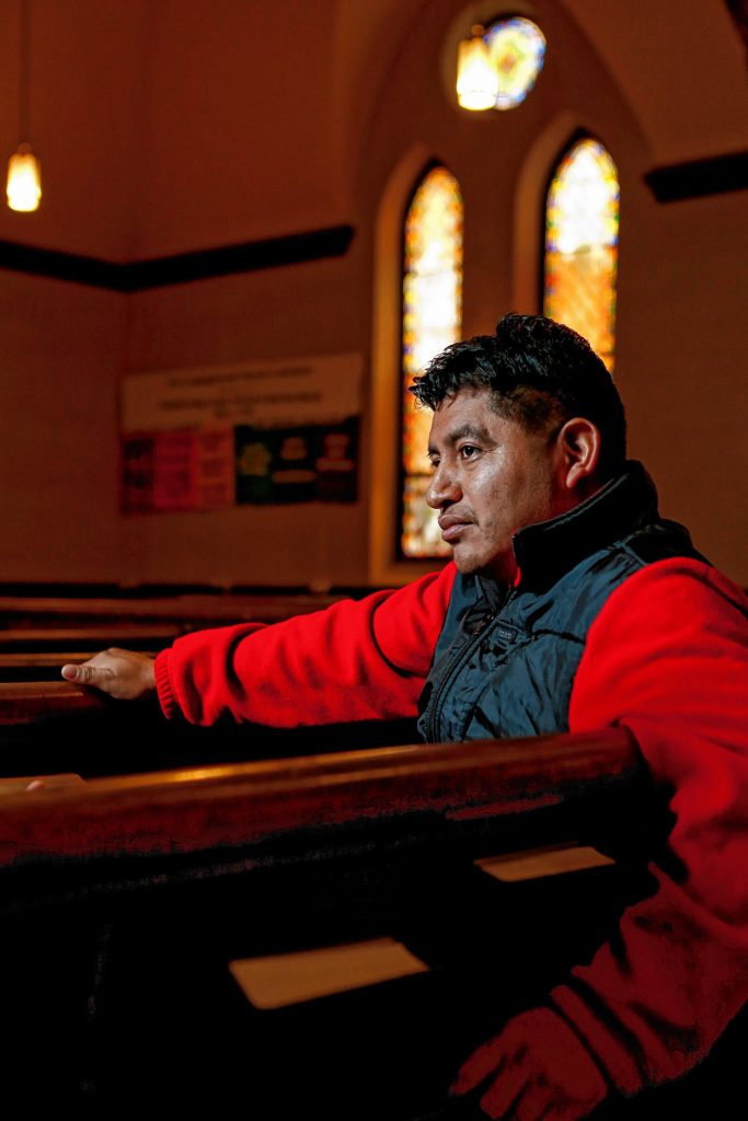 Lucio Perez of Springfield, an undocumented Guatemalan immigrant who is facing deportation, resides Nov. 2, 2017 at the First Congregational Church of Amherst, which is providing him sanctuary while he waits for his case to be reopened after Immigration and Customs Enforcement denied his stay of removal.