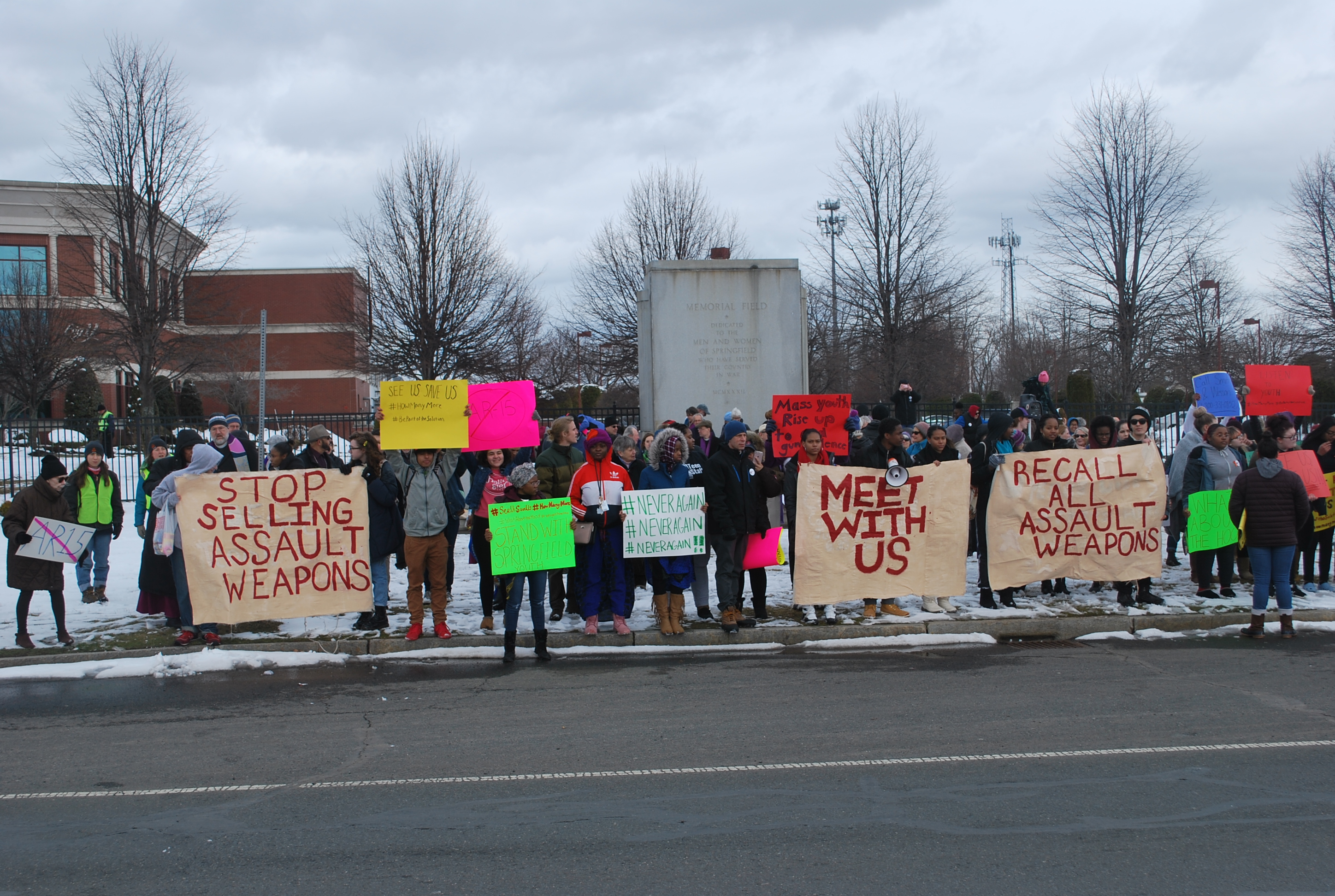 Amid school walkouts, protesters in Springfield demand meeting about urban gun violence