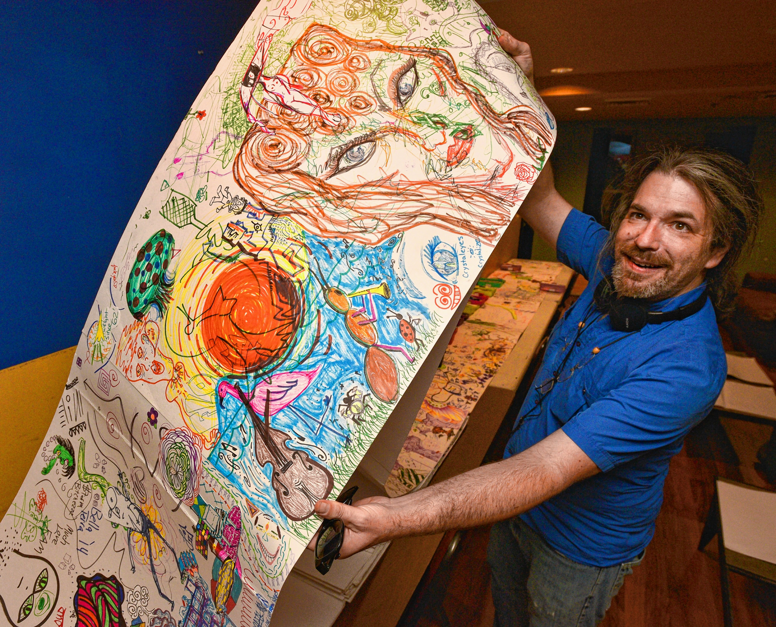 Longmeadow artist Max Rudolph wants you to draw in his community-wide giant coloring book project