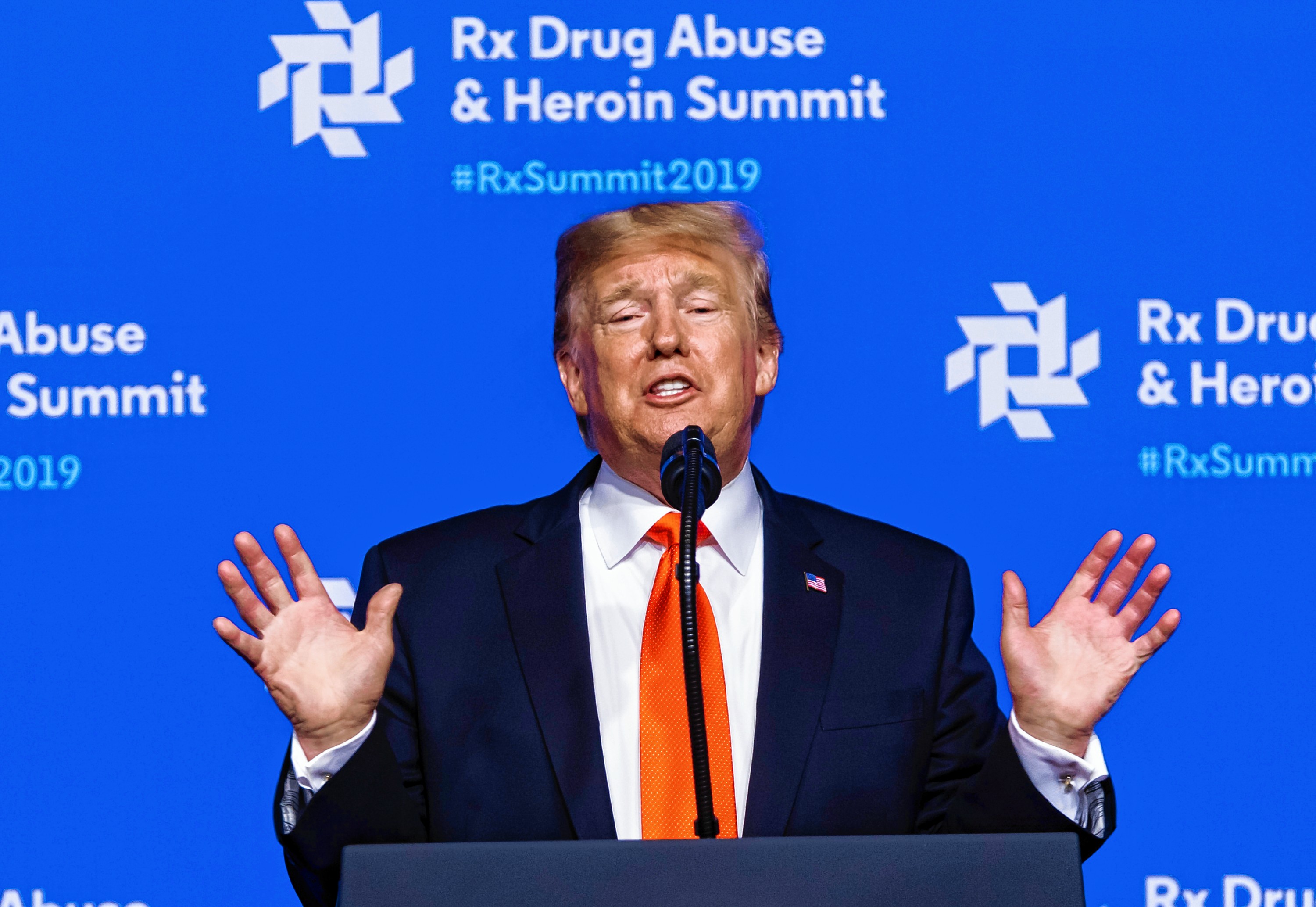 Trump claims to be doing more to fight opioid abuse than any other president — to a crowd smaller than Obama’s