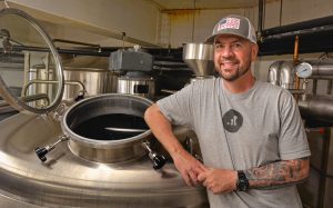 Todd Sullivan, who is the head brewer at Progression Brewing Company in Northampton, in the brewing room, Tuesday, May 28, 2019.