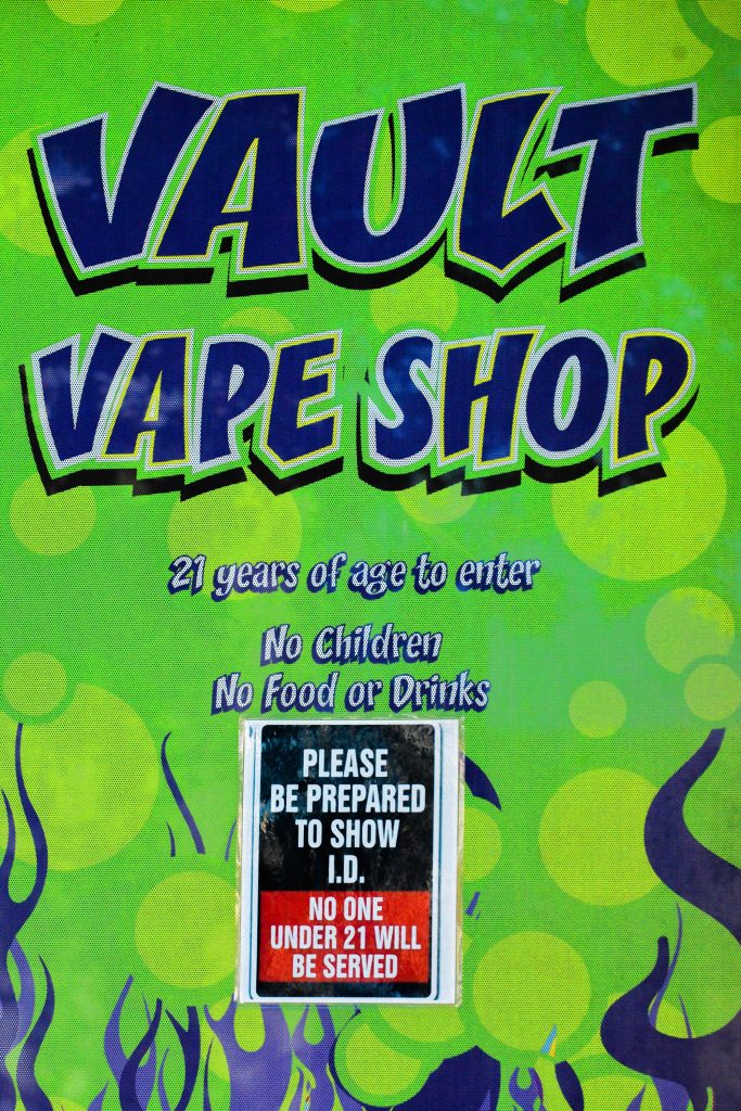 The Vault on Main Street in Northampton is the only store selling tobacco vaping products on Main Street.