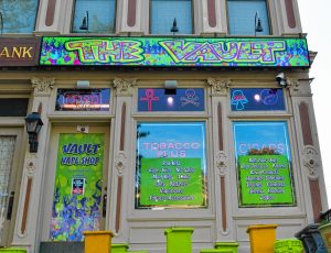 The Vault on Main Street in Northampton is the only store selling tobacco vaping products on Main Street.