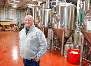 Hitchcock Brewing Company owner Rich Pedersen stands for a photo at the newly opened brewery and taproom at  203 South St. in Bernardston.