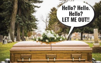 Bizarro Briefs: A joke from beyond the grave … or in it