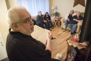 Agawam Paranormal Director Rob Goff Sr. conducts a pre-investigation briefing at his Agawam home on Saturday evening, Sept. 14, 2019, before taking his crew to the Josiah Day House in West Springfield.