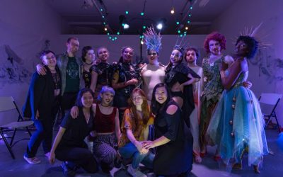 Swimming in drag theater