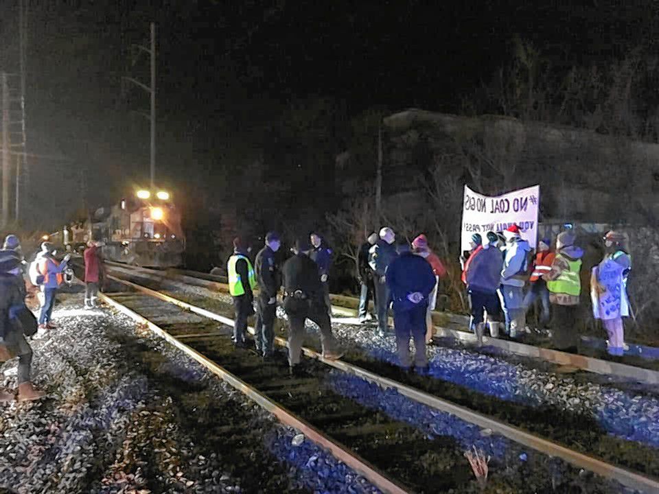 On Saturday, December 28, climate activists blocked a train in Worcester heading to the Merrimack Generating Station in Bow, New Hampshire. Ten activists out of nearly two dozen were arrested that night.