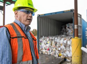 Waste Management District Manager Michael Moores gives a tour of the Materials Recycling Facility, which he manages, in Springfield on Tuesday, Feb. 4, 2020.