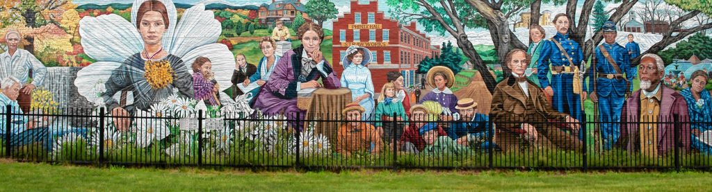 Amherst Community History Mural at West Cemetery.