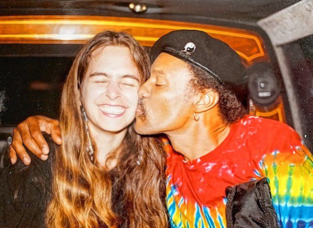 Kristin and Charles Neville share a tender moment early in their relationship in this photo from the Springfield Museums exhibit on Charles Neville.
