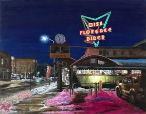 “Miss Florence Diner,” egg tempera on panel by Jeff Gola.