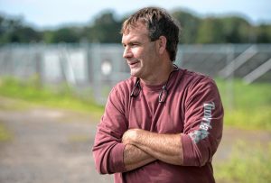 Shane Bajnoci, W.D. Cowls, Inc. vice president for timberland management, talks about an approximately 30-acre solar farm north of Pulpit Hill Road in Amherst on Monday, Aug. 16, 2021.