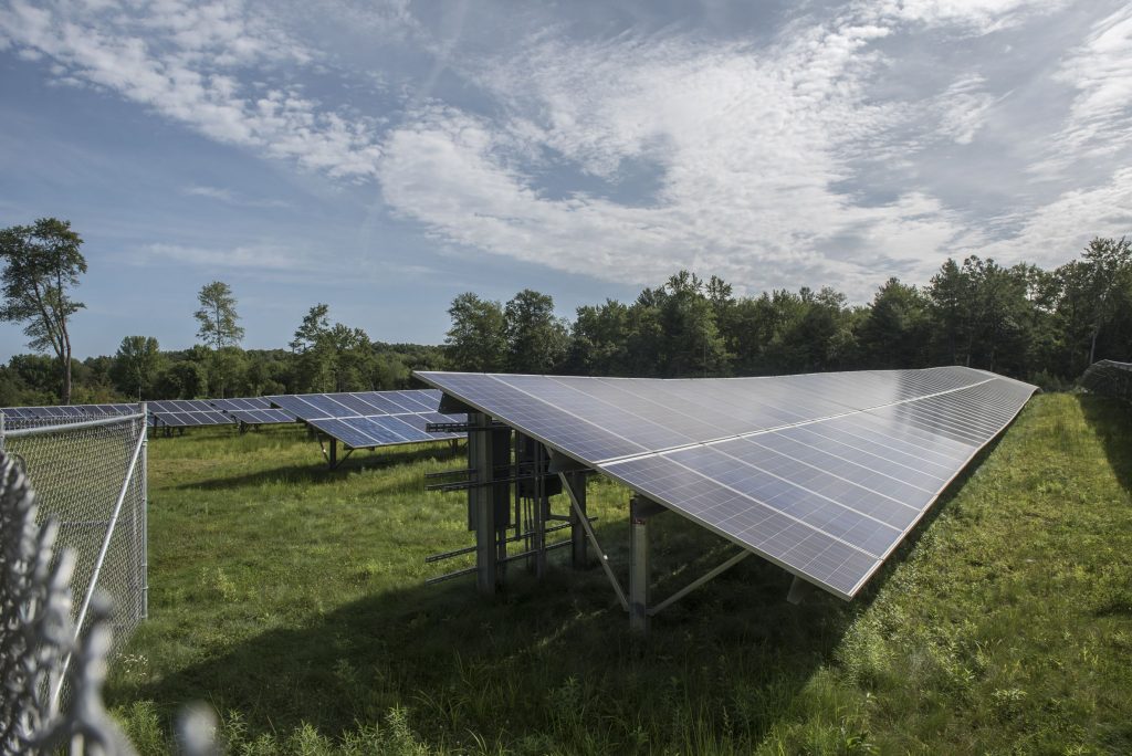 View of an approximately 30-acre solar farm north of Pulpit Hill Road in Amherst on Monday, Aug. 16, 2021.