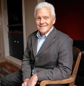 Northampton attorney Dick Evans, pictured here at his home, carried on the fight for legalization of marijuana in Massachusetts for 40 years. After voters passed the measure in 2016, Evans helped write the bill. 