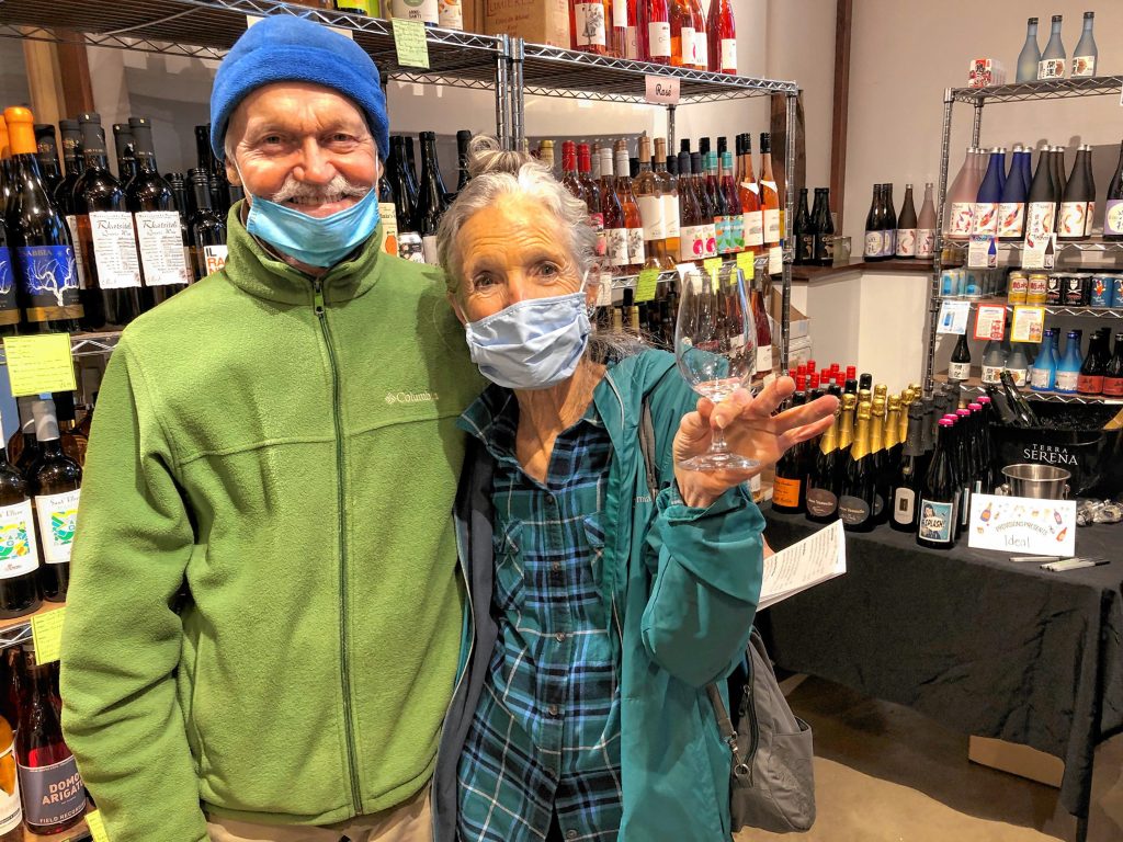 Frank Demaree and Ellie Cook attended the wine tasting at Provisions in North Amherst.