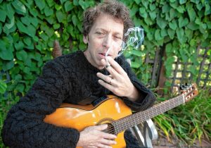 Russell Brooks, or Lord Russ, at his home in Northampton. When I asked why the gorilla suit, he answered, " well I had a white robe but felt like it  was to serious so here I am."