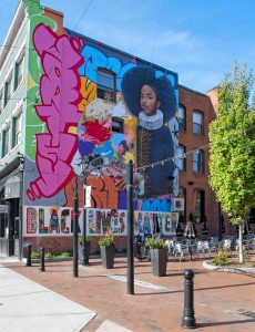 A mural at 232 Worthington Street, one of 36 in Springfield.