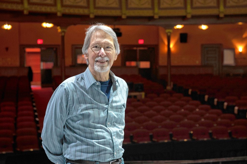 Chris Rohmann in the Academy of Music where he has attended many performances for his column in the Advocate.