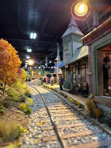 A model train setup based on the towns of Chester and Becket, seen at annual Railroad Hobby Show at the Eastern States Exposition grounds in West Springfield.