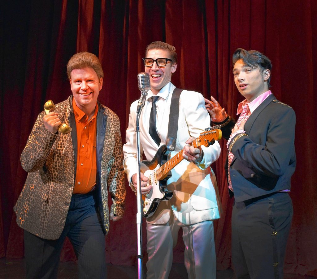 Buddy! The Buddy Holly Story: Shaun O’Keefe (The Big Bopper) Whelton (Buddy Holly) and Caleb Koval as Ritchie Valens