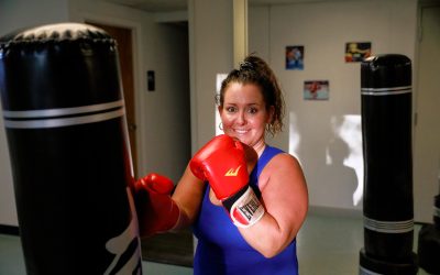 In this corner: Champs owner Theresa Allen fighting the good fight: Popular kickboxing teacher opens her own space where everyone is welcome