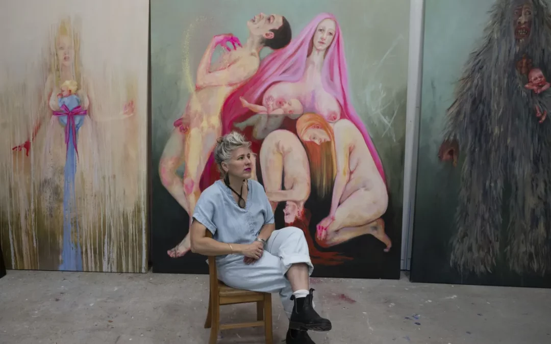 Painting into the depths of motherhood: ‘How to Bear the Unbearable Body: The Artwork of Emily Orling’ is at the A.P.E. Gallery through Nov. 1