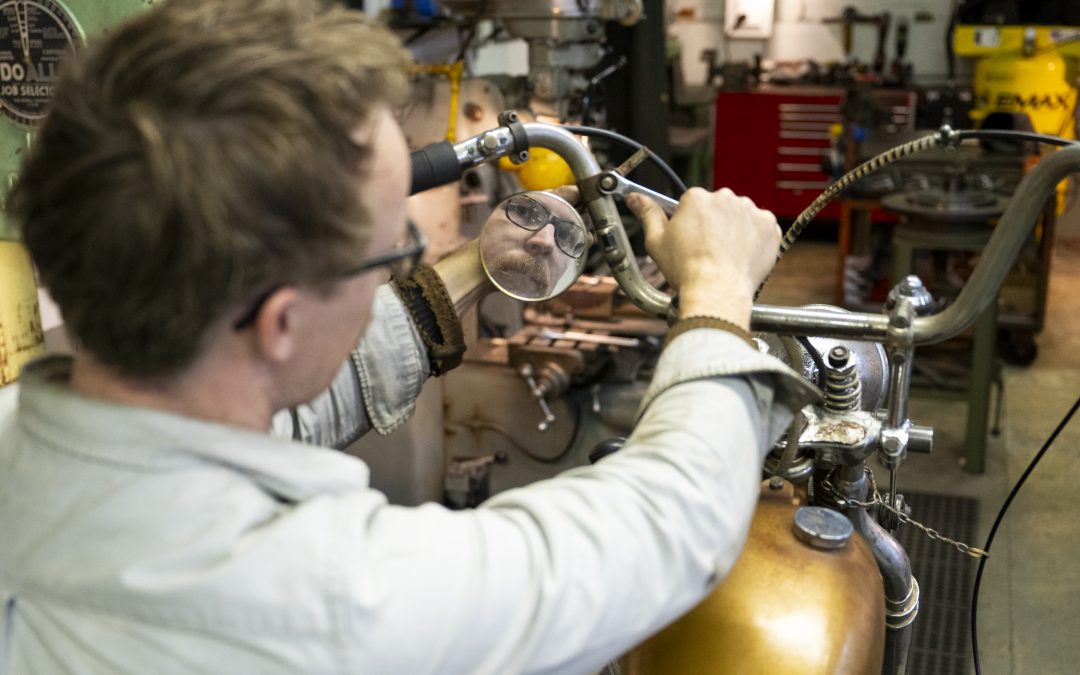 From scraps to stunners: Sam Webber’s custom motorcycle shop in Florence brings vintage dreams to life